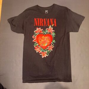 NIRVANA Gray T-Shirt with Iconic Logo